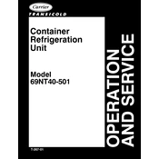 Carrier Transicold 69NT40-501 manual cover