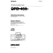 Sony CFD-450 manual cover