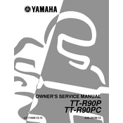 Yamaha TT-R90P, TT-R90PC 2002 manual cover