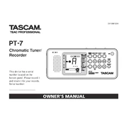 Tascam PT-7 manual cover