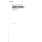 Sony GDM-CW100 manual cover