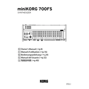 KORG miniKORG 700FS manual cover