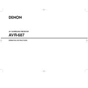 Denon AVR-687 manual cover