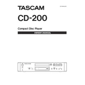 Tascam CD-200 manual cover