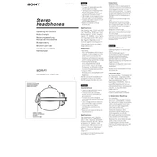 Sony MDR-F1 manual cover