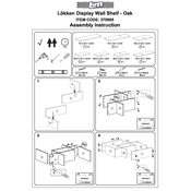 Lokken B&M Display Wall Shelf Oak 370965 manual cover