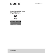 Sony ILCA-77M2 manual cover