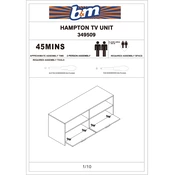 Hampton B&M TV Unit 349509 manual cover