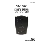 Whistler GT138Xi Total Band Protection Laser Radar Detector manual cover