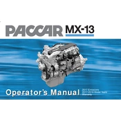 Peterbilt Paccar MX13 Truck Engine Operator’s manual cover