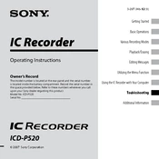 Sony ICD-P520 manual cover