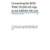 Boss KATANA-Air Tone Studio iOS manual cover