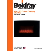 Beldray EH1321 Alto LED Colour Changing Wall Fire manual cover