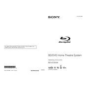 Sony BDV-E500W manual cover