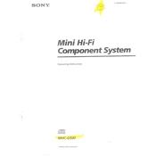 Sony MHC-G500 manual cover