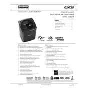 Goodman GSXC18 manual cover