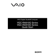 Sony VGC-RA810G manual cover