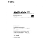 Sony XTL-750W manual cover