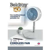 Beldray EH3413GRB150 3 in 1 Cordless Fan manual cover