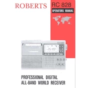 Roberts RC 828 World 0 manual cover