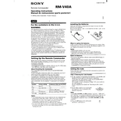 Sony RM-V40A manual cover