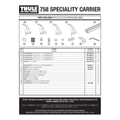 Thule Speciality Carrier 758 manual cover