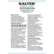 Salter BW09072 Easy Pour 3 Piece Pan Set manual cover