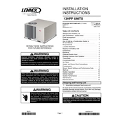 Lennox 13HPP manual cover