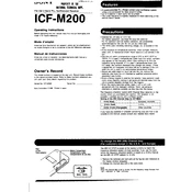 Sony ICF-M200 manual cover