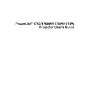 Epson PowerLite 1750 manual cover