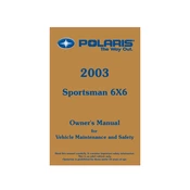 Polaris 2003 Sportsman 6x6 manual cover