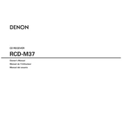 Denon D-M37 manual cover