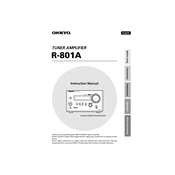 Onkyo R 801A manual cover