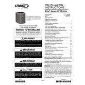 Lennox XP13 manual cover