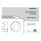 Onkyo TX SR343 manual cover