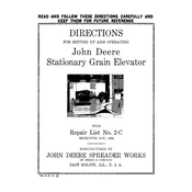 John Deere Stationary Grain Elevator manual cover