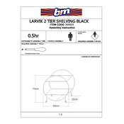 Larvik B&M 2 Tier Shelving Black 369925 manual cover