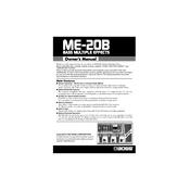 Boss ME-20B manual cover