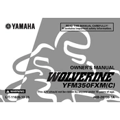 Yamaha YFM350FXM C Wolverine 2000 manual cover