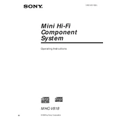 Sony MHC-V818 manual cover