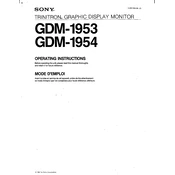 Sony GDM-1953 manual cover