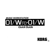 KORG 01W manual cover