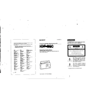 Sony ICF-890 manual cover