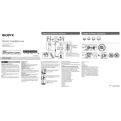 Sony MDR-EX100iP manual cover