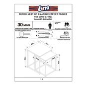 Zurich B&M Nest of 2 Marble Effect Tables 375923 manual cover