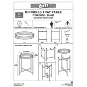 Lana B&M Mirrored Tray Table 374503 manual cover