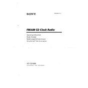 Sony ICF-CD1000 manual cover