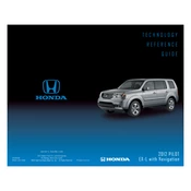 Honda Pilot EX-L with Navigation 2012 Technology manual cover