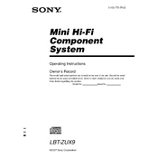 Sony LBT-ZUX9 manual cover