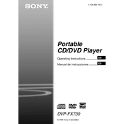 Sony DVP-FX730 manual cover